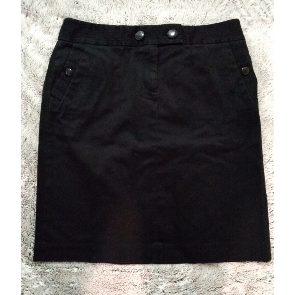 J.Crew Stretch Black Pencil Skirt